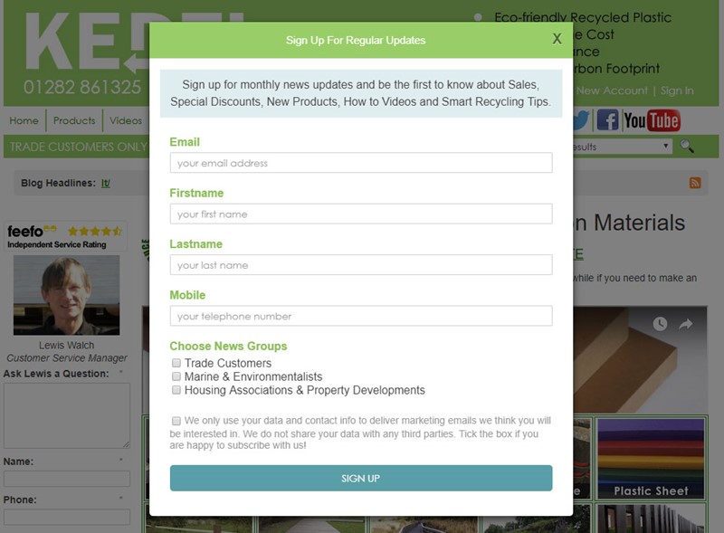 Example Javascript Popup Plugin For Eshot